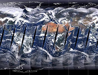 NASA MODIS 위성의 지구표면 관측 RGB 합성 영상.